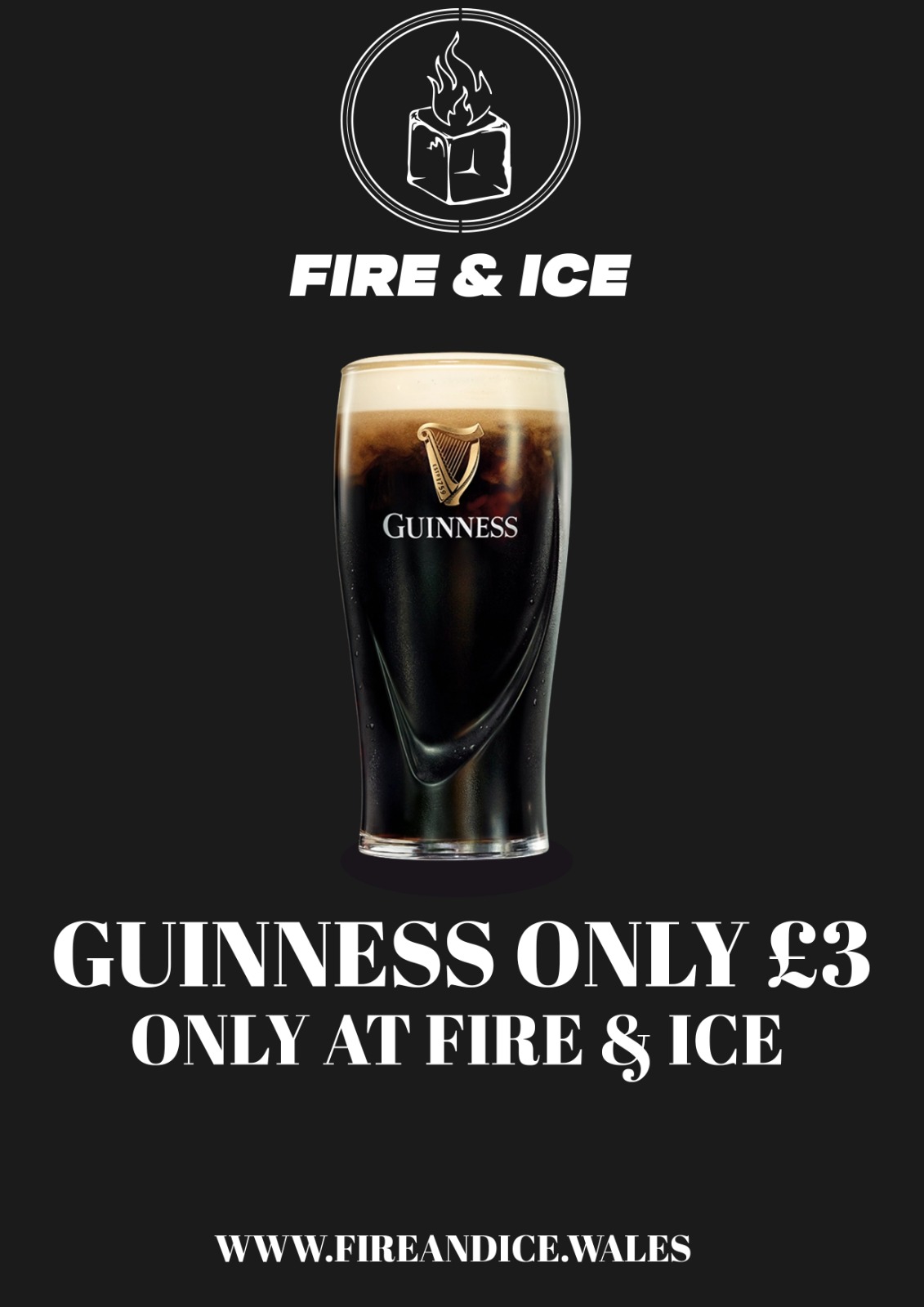 Guinness only three pounds poster