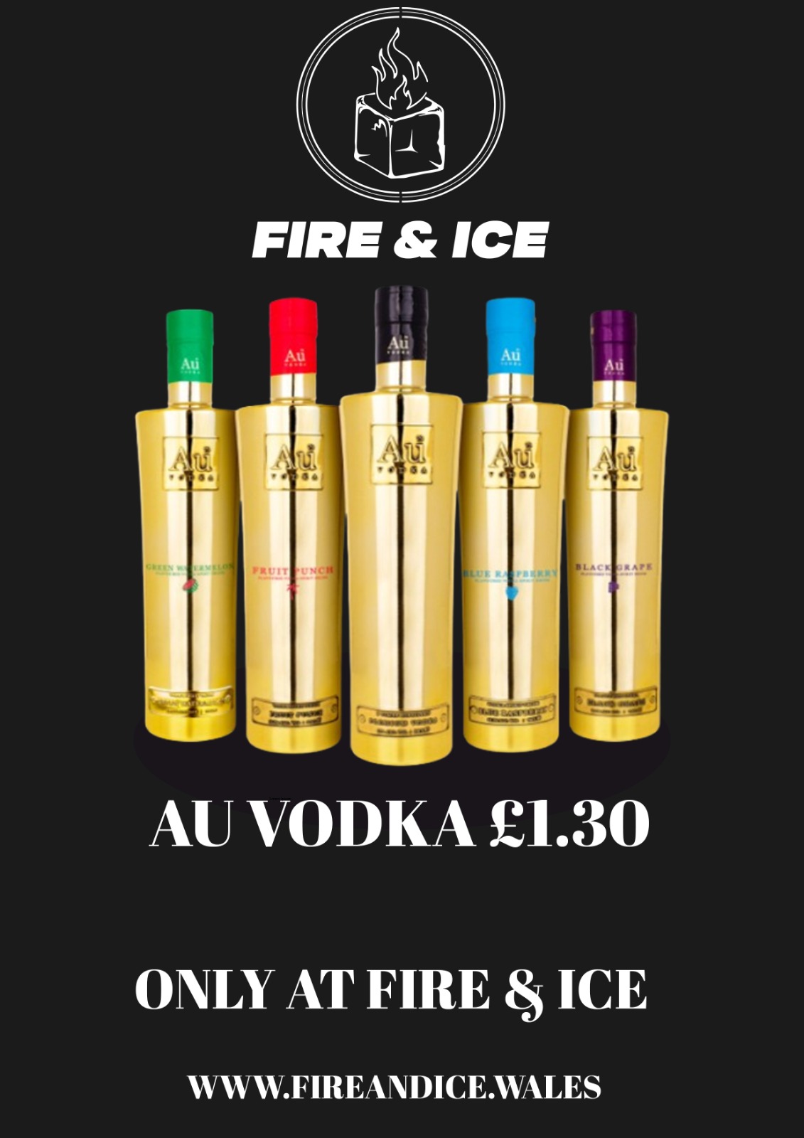 AU Vodka one pound thirty poster