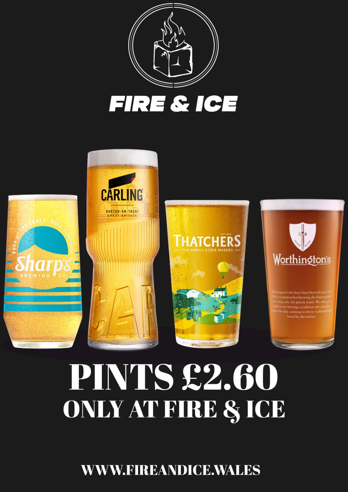 Pints two pounds sixty poster
