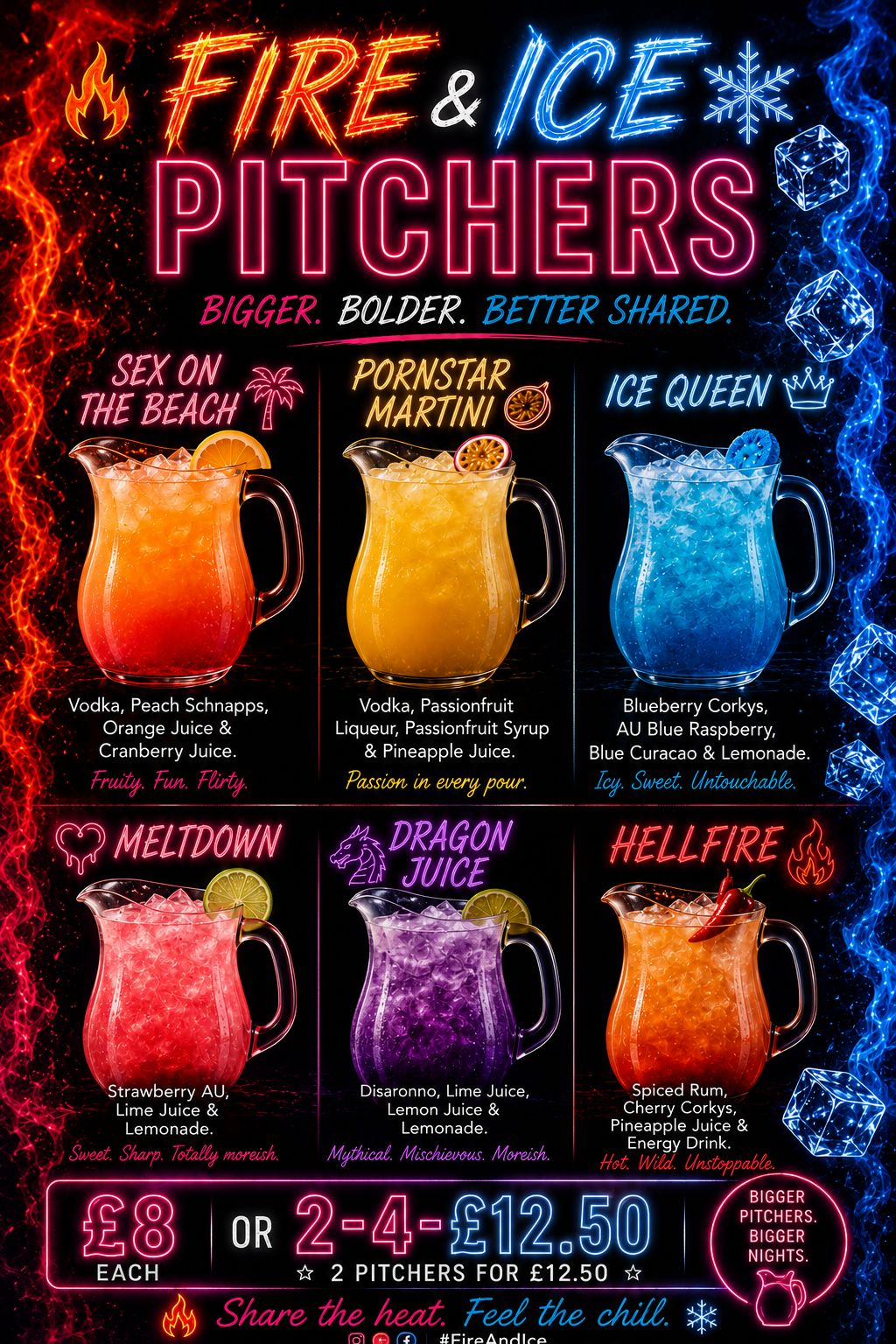 Fire and Ice pitchers poster
